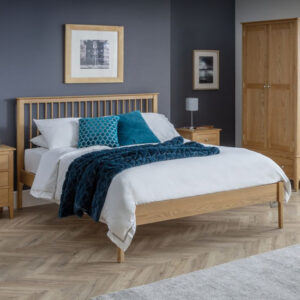 Callia Wooden Double Bed In Oak