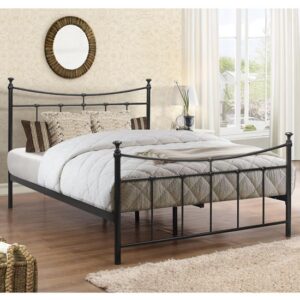 Emily Steel Double Bed In Black