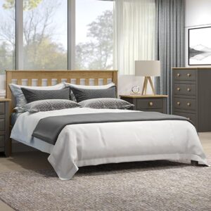 Kang Wooden Low End Double Bed In Pine