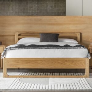 Cairo Wooden Double Bed In Natural