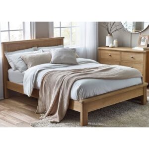 Merritt Wooden Double Bed In Limed Oak