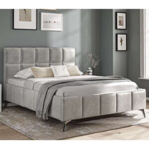 Arvada Fabric King Size Bed In Grey