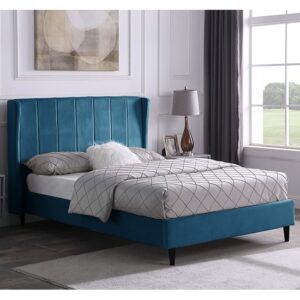 Ashburton Velvet Double Bed In Blue