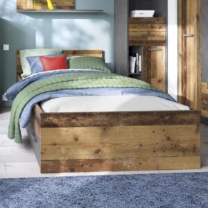 Beeston Wooden Small Single Bed In Walnut