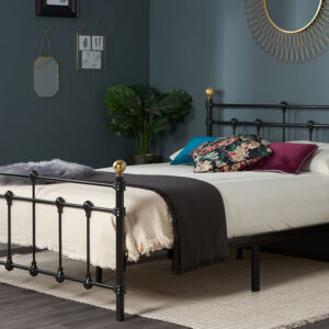 Birlea Atlas Metal Bed Frame, Double, Black