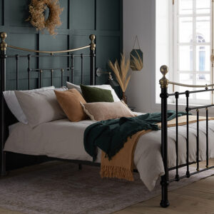 Birlea Bronte Metal Bed Frame, Double, Black