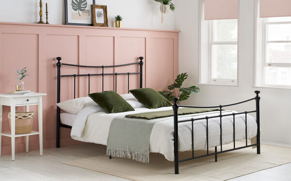 Birlea Emily Metal Bed Frame, Double, Black