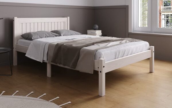 Birlea Rio Wooden Bed Frame, Double, White