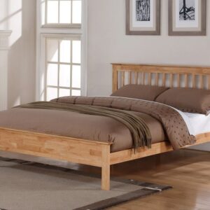 Flintshire Pentre Hardwood Oak Finish Bed Frame, Superking