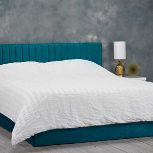 LPD Berlin Velvet Ottoman Bed Frame, Double, Teal