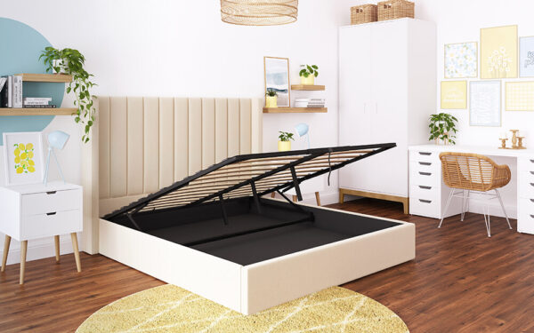 Novo Victoria Fabric Ottoman Bed Frame, King Size