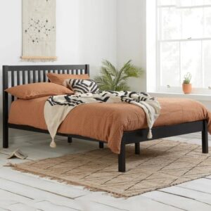 Novo Wooden Single Bed In Black