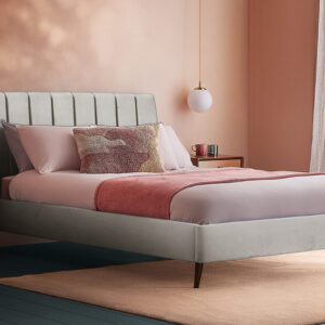 Silentnight Octavia Upholstered Bed Frame, Double, Dusky Pink